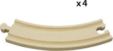 Brio Toys Large Curved Tracks Ράγες Σιδηρόδρομου από Ξύλο