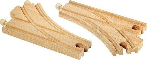 Brio Toys Curved Switching Tracks Railroad Tracks made of Wood