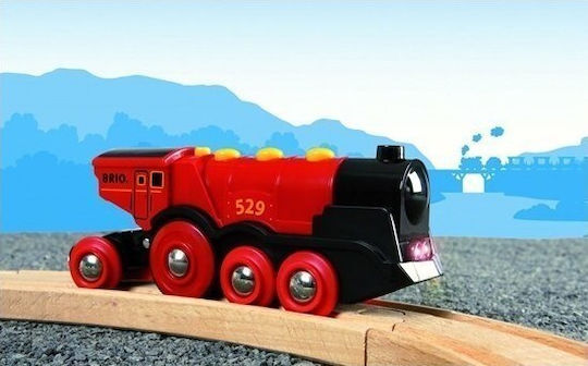 Brio Toys Mighty Red Action Locomotive Τρενάκι με Ήχο και Φως για 3+ Ετών