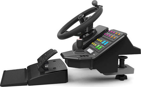 Logitech G Saitek Farm Sim Controller Bundle Volan cu Schimbător de Viteze și Pedale pentru PC cu 900° Grade de Rotire