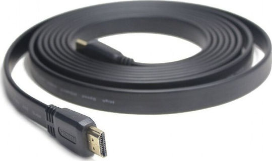 Cablexpert HDMI 2.0 Premium High Speed 4K 60Hz HDR Flat Cable HDMI male - HDMI male 3m Μαύρο