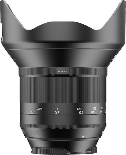 Irix Full Frame Φωτογραφικός Φακός Blackstone 15mm f/2.4 Wide Angle για Nikon F Mount Μαύρος