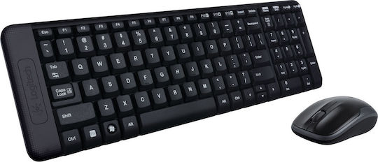 Logitech MK220 Ασύρματο Σετ Πληκτρολόγιο & Ποντίκι Ελληνικό