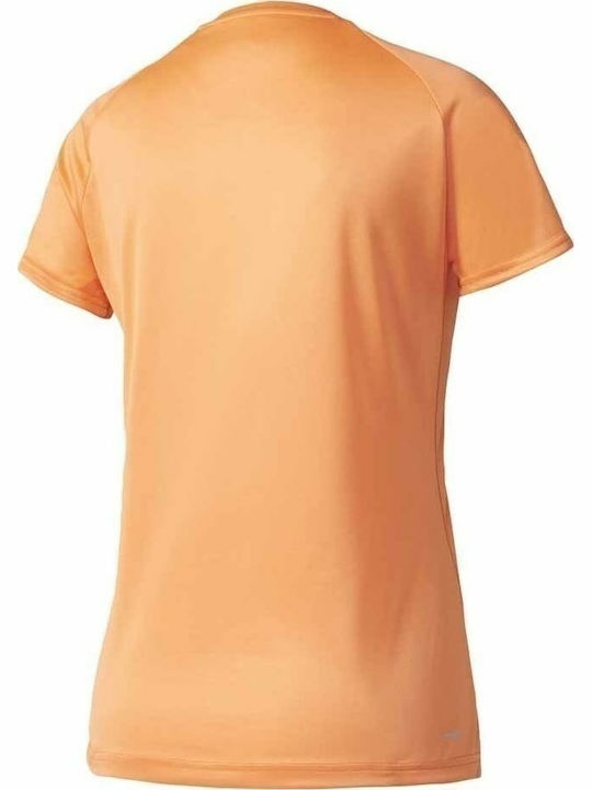 Adidas D2M Loose Γυναικείο Αθλητικό T-shirt Πορτοκαλί