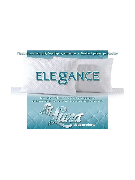 La Luna Elegance Pillow Protector Set Quilted White 45x65cm. 4200010