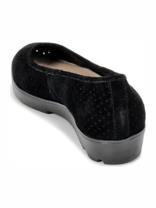 Evie Buzz Suede Γυναικείες Μπαλαρίνες σε Μαύρο Χρώμα