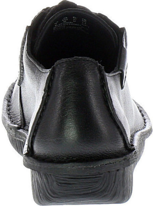 Funny Dream Women's Leather Oxford Shoes Black