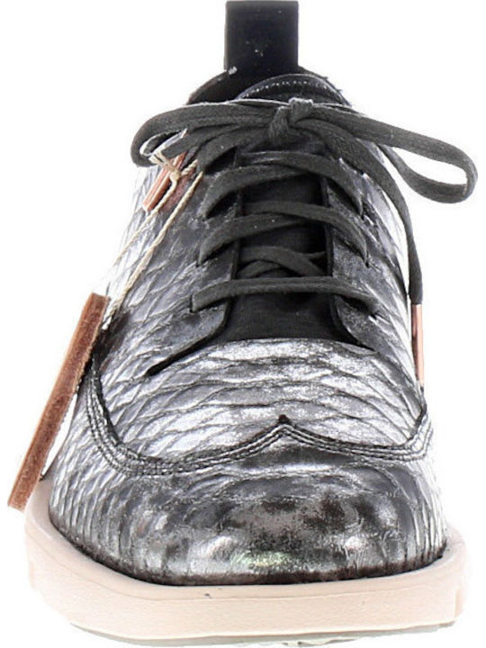 Tri Nia Γυναικεία Slip-On Δερμάτινα Ασημί