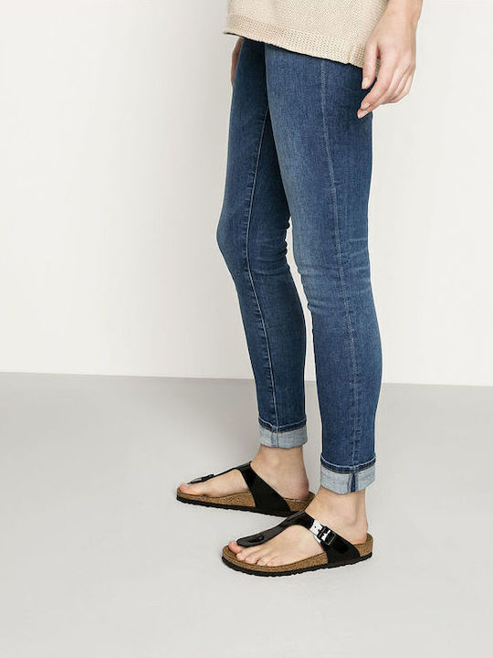 Gizeh Birko-Flor Patent Women's Anatomic Sandals Black Regular Fit
