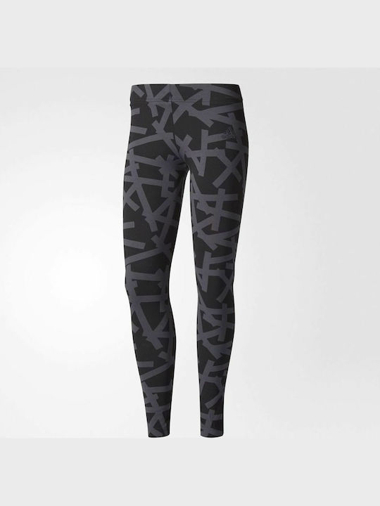 Adidas All Over Print Frauen Lang Leggings Gray