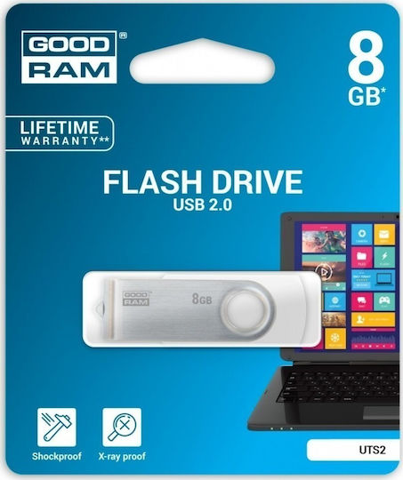 GoodRAM UTS2 8GB USB 2.0 Stick Μαύρο