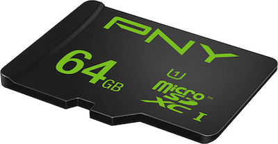 PNY Performance microSDXC 64GB Clasa 10 U1 UHS-I cu adaptor