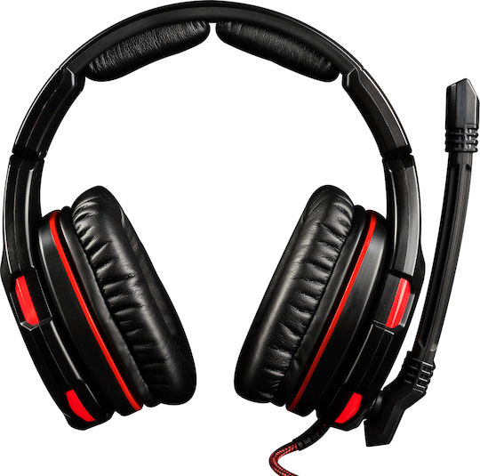 Modecom MC-832 Over Ear Gaming Headset με σύνδεση USB Κόκκινο