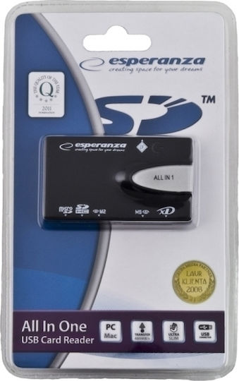 Esperanza Card Reader USB 2.0 για SD/microSD/MemoryStick/xD
