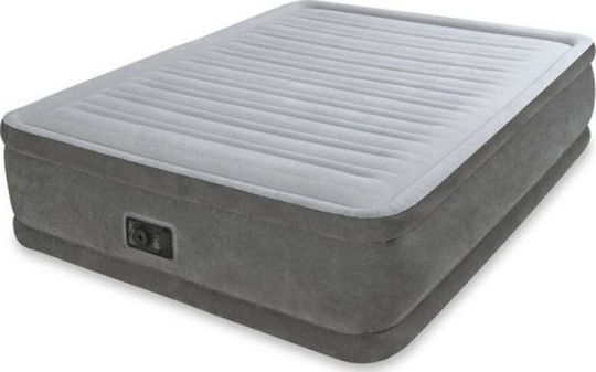 Intex Air Mattress Double with Integrated Electric Pump Comfort Plush Queen 203x152x56cm