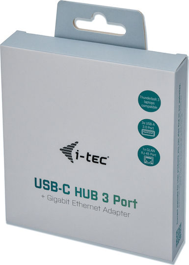 i-tec Hub USB 3 Porturi USB 3.0 cu Conectare USB-A Ethernet