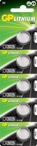 GP Batteries Lithium Cell Baterii CR2025 3V 5buc