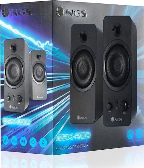 NGS GSX-200 Ηχεία Υπολογιστή 2.0 με Ισχύ 20W Μαύρα