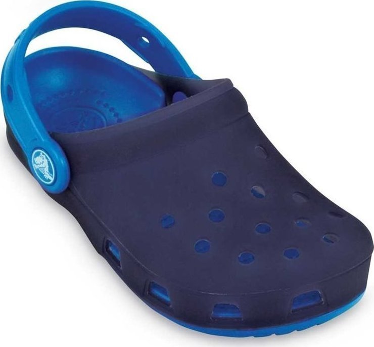 blue translucent crocs