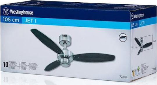 Westinghouse Jet I Ceiling Fan 105cm Brown / Silver