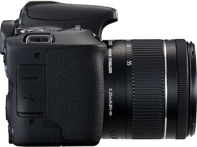 Canon DSLR Φωτογραφική Μηχανή EOS 200D Crop Frame Kit (EF-S 18-135mm F3.5-5.6 IS USM + W-E1 Wi-Fi Adapter)Kit (AF-P DX 18-55mm F3.5-5.6G VR + AF-P DX 70-300mm F4.5-6.3G ED VR)Kit (HD DA 18-50mm F4-5.6 DC WR RE + DA 50-200mm F4-5.6 ED WR) Black