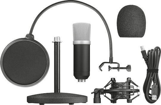 Trust GXT 252 Emita Streaming Microphone Πυκνωτικό Μικρόφωνο USB Επιτραπέζιο για Φωνητικά