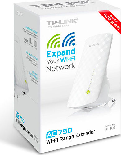 TP-LINK RE200 v2 WiFi удължител Двулентов (2.4 и 5GHz) 750Mbps