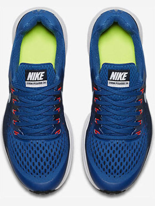 Pegasus Zoom Pegasus 34 GS Kids Sports Shoes Running with Laces Blue