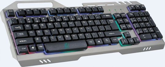 Rebeltec Discovery Gaming Πληκτρολόγιο με RGB φωτισμό (Αγγλικό US) Ασημί