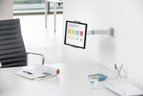Durable Arm Tablet Stand Wall Silver