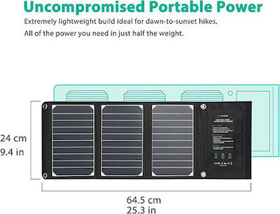 RAVPower 16W Solar Charger Solar Batterieladegerät Tragbare Geräte 16W