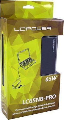 LC-Power Universal Φορτιστής Laptop 65W 20V 3.5A χωρίς Καλώδιο Τροφοδοσίας και με σετ βυσμάτων