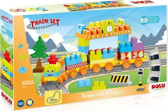 Dolu Dolu Bauklötze Vollständiges Train-Set für 1,5+ Jahre 89 Stück