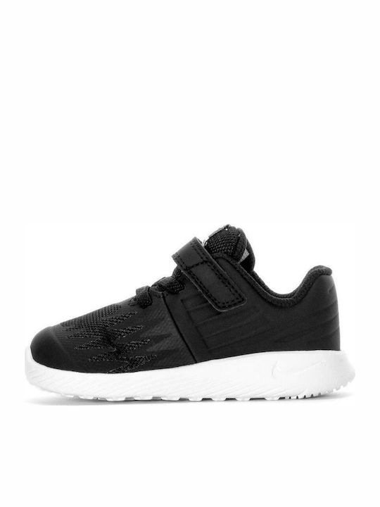 Star Runner TDV Kids Sports Shoes Running with Hoop & Loop Closure Black