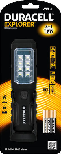 Duracell Lanternă de lucru Baterie LED Lanterne cu blițuri cu luminozitate până la 235lm Explorer WKL-1