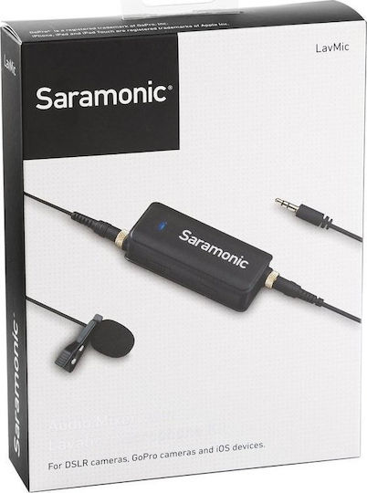 Saramonic LavMic Πυκνωτικό Μικρόφωνο 3.5mm Πέτου, Clip On για Κάμερα