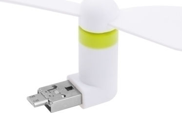 USB Phone Fan White Micro USB Fan MUSBFAN-WHT