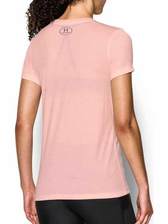 Under Armour Treadborne Train Sport Crew Women's Athletic Blouse Pink