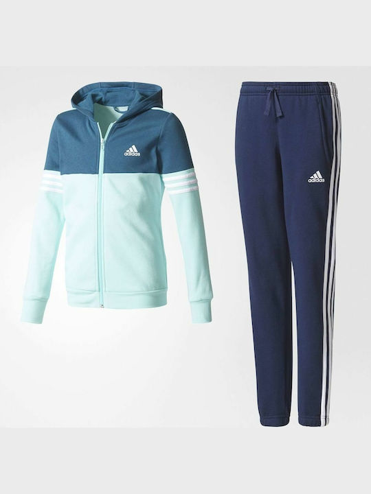 adidas Kids Sweatpants Set Turquoise 2pcs