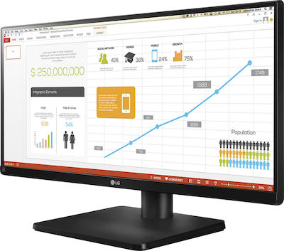 LG 34UB67-B Ultrawide IPS Monitor 34.1" FHD 2560x1080 με Χρόνο Απόκρισης 5ms GTG