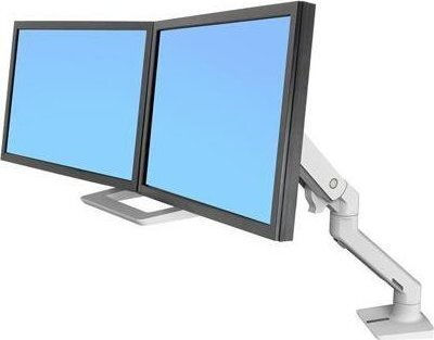 Ergotron HX Tabletop Suport pentru 2 Monitoare până la 32" cu Braț Albă