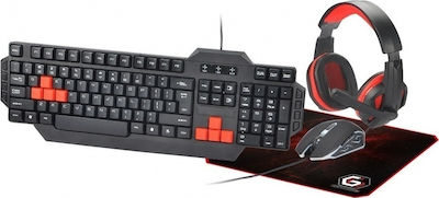 Gembird GGS-UMG4-01 Gaming Keyboard Set with Illuminated keys & Mouse (English US)