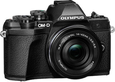 Olympus Mirrorless Φωτογραφική Μηχανή OM-D E-M10 Mark III Micro Four Thirds (4/3") Kit (ED 14‑42mm F3.5‑5.6 II R) Black