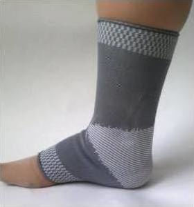 Adco 05480 Elastic Ankle Brace with Silicone Pads Gray