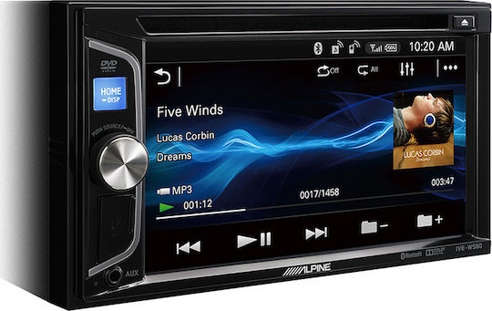 Alpine Автомобилна Аудио Система 2DIN (Блутут/USB/AUX/WiFi/GPS/Apple-Carplay/Android-Auto/CD) с Тъчскрийн 6.2"
