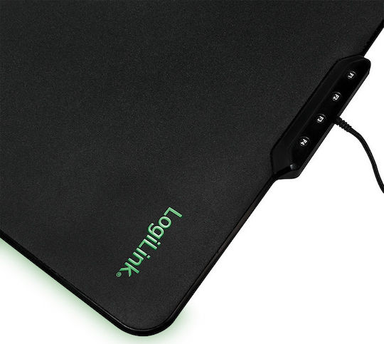 LogiLink Gaming Mouse Pad Medium (360mm) with RGB Lighting Black