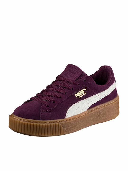 PUMA Suede Platform Snake Μωβ