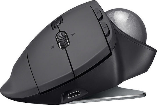 Logitech MX Ergo Kabellos Ergonomisch Bluetooth Maus mit Trackball Schwarz