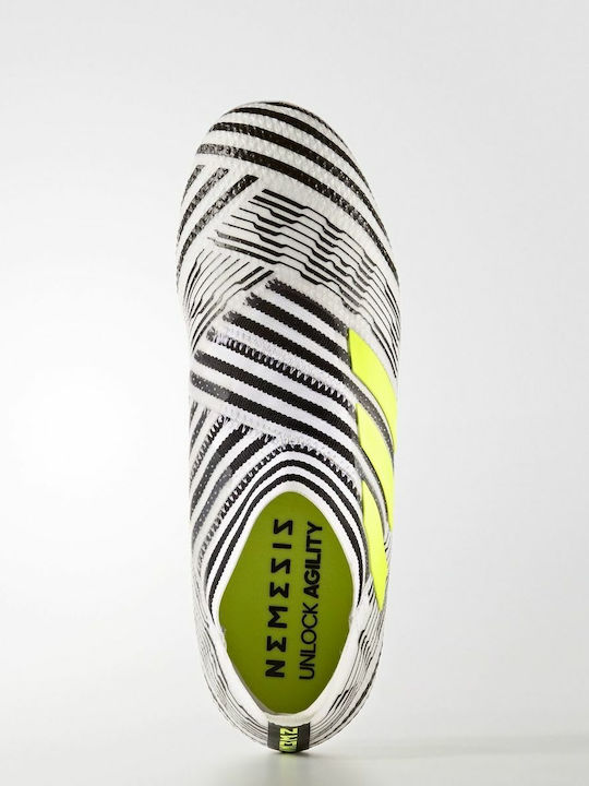 Nemeziz 17+ 360 Agility Firm Ground Cleats FG Kids Soccer Cleats Molded Outsole White