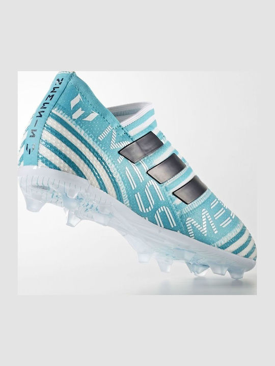 Messi 17.0 Kids Molded Soccer Shoes without Laces Turquoise